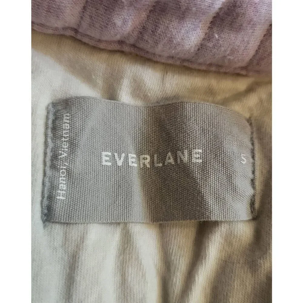 Everlane Jacket Women's Small Purple Organic Cotton Quilted Button Down Shirt